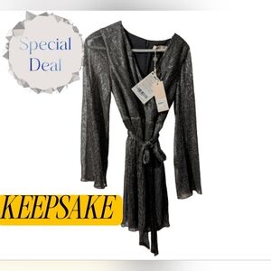 KEEPSAKE the Label..... "Now And Then"  Black Lurex Mini Dress. NWT!!!!